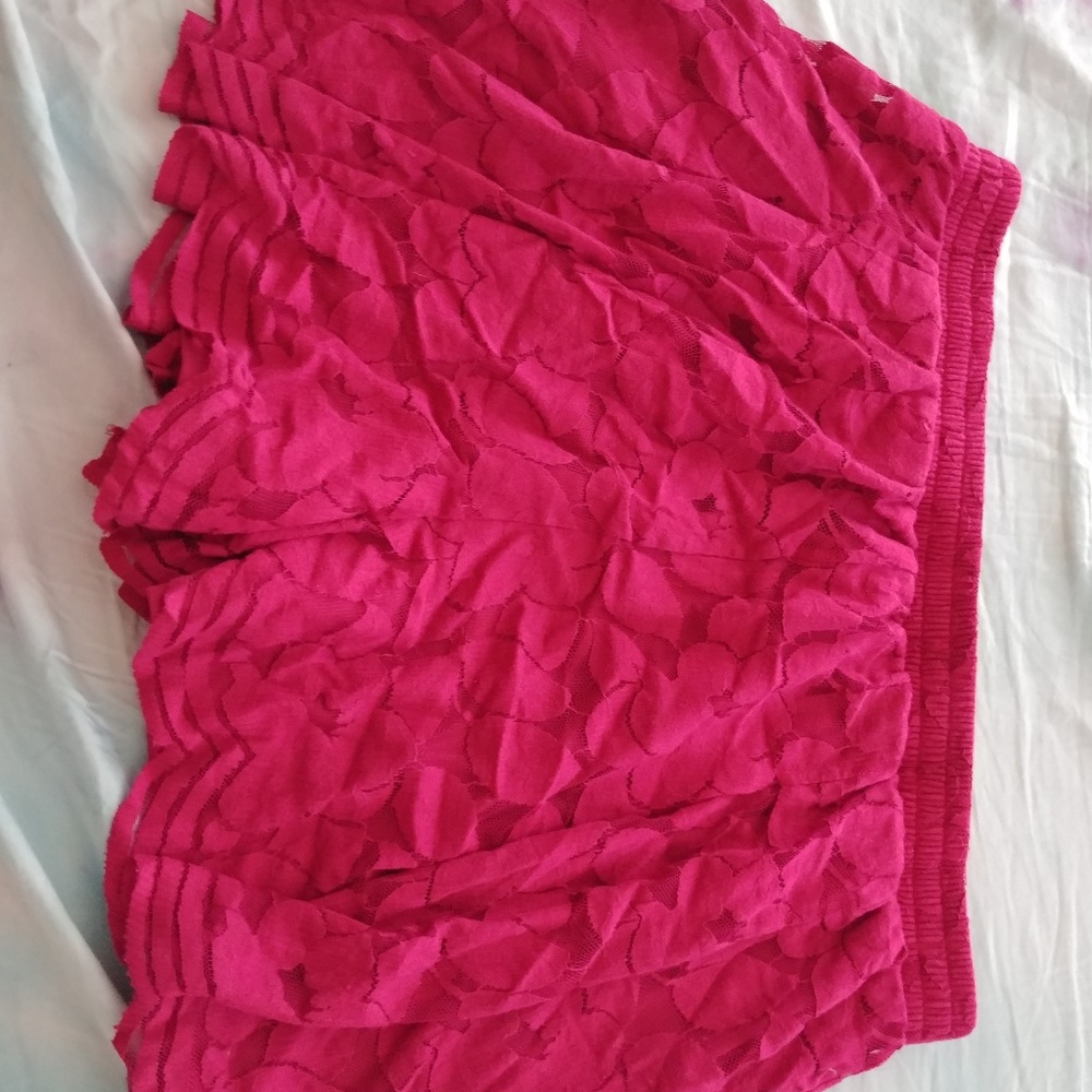 Torrid pink crochet lace shorts